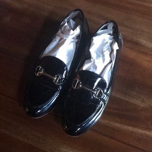 Topshop Black Patent Loafers